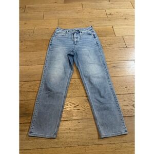 American Eagle‎ Stretch Mom Straight Jeans Size 8 Light Wash Denim